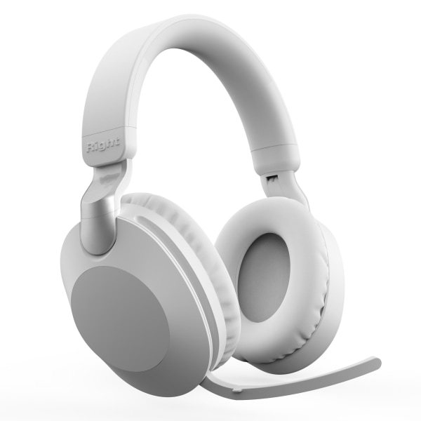 Nya trådlösa headburna Bluetooth hörlurar för trafik, stor kapacitet lysande tung bas Gaming Esports-hörlurar B2 Silver white