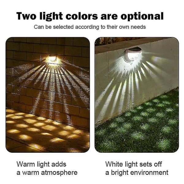 LED Solcellelampe Udendørs Væglamper Havelamper Vandtæt Solcellelampe