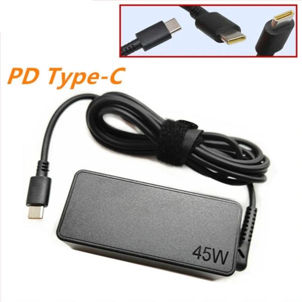 45W TypeC Laptop Oplader til Laptop Tablets Pad Strøm AC Adapter UsbC Computer Oplader PD45W Universal null - EU