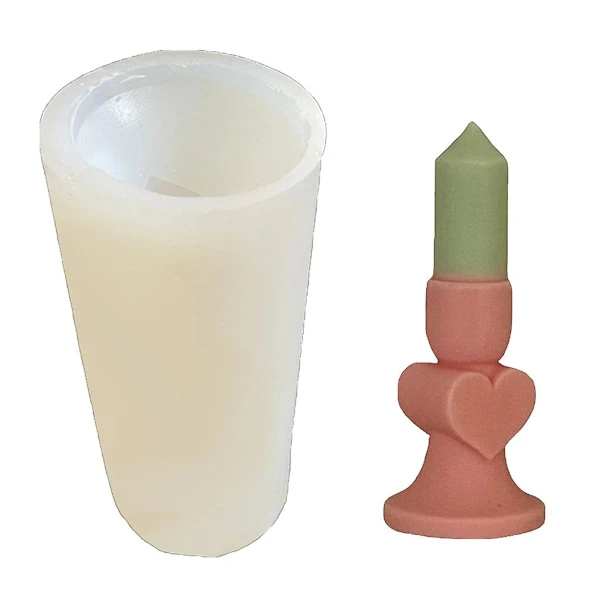 /EA/Hjerteformet silikone lysform Aromaterapi lys til bryllupsfestdekorationer