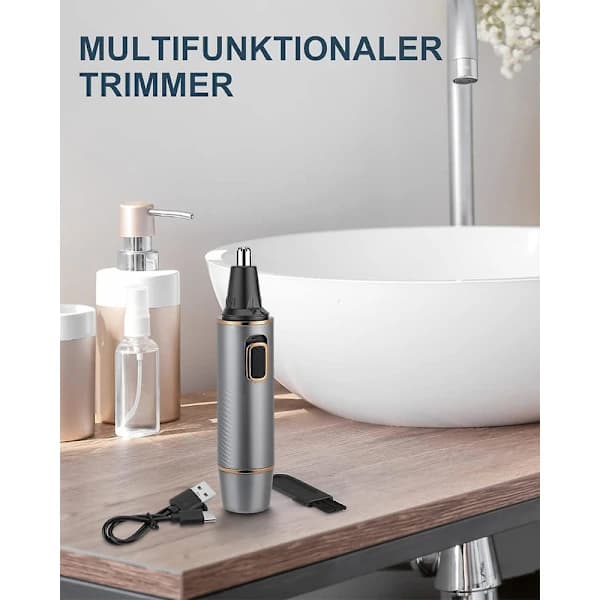 /EA/USB-oppladbar øre- og nesehårstrimmer for menn og kvinner
