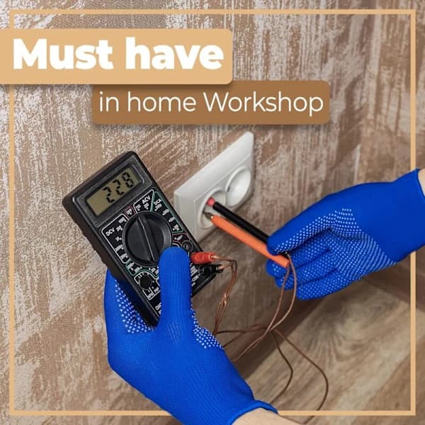 /EA/Digitalt multimeter med ohmmeter, ammeter, voltmeter til AC/DC-spænding, batterier ikke inkluderet