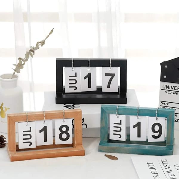 /EA/Vintage Tre Evighetskalender, Tre Flip Kalender, Håndlaget