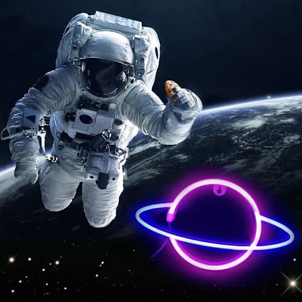 /EA/Planet Neon Väggdekor Ljusskyltar - USB eller Batteridriven Neon