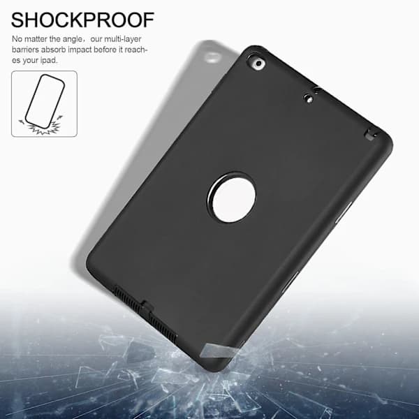 /EA/Støtsikkert støvtett robust gummi hardt bakdeksel for Apple iPad 2 3 4