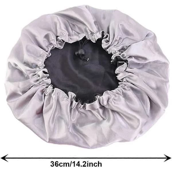/EA/3 st Acsergery Elastiska Kvinnor Satin Nattsömnmössa Hår Bonnet Hatt Duschmössor Gåva
