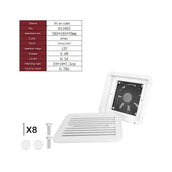 /EA/Luftutsläpp Radiator Ventilation Ventilationsfläkt Tillbehör Modell Vit