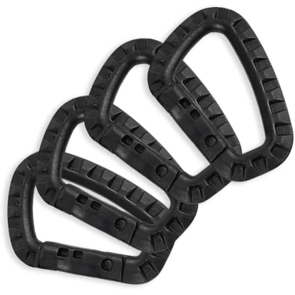 /EA/ 4-pack taktiska D-formade karbinhakar i högkvalitativ plast