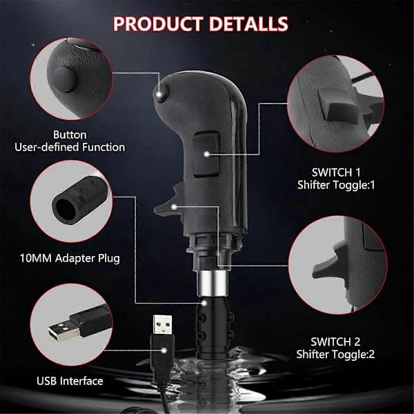 /EA/PC USB Høj Lav Gear Simulator Gearknop Til ATS ETS2