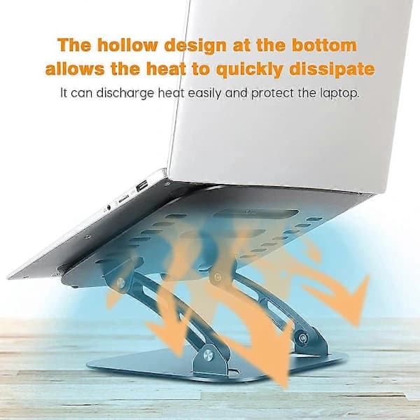 /EA/Justerbart Laptopstativ Aluminium Notebookholder Køler til MacBook Laptop
