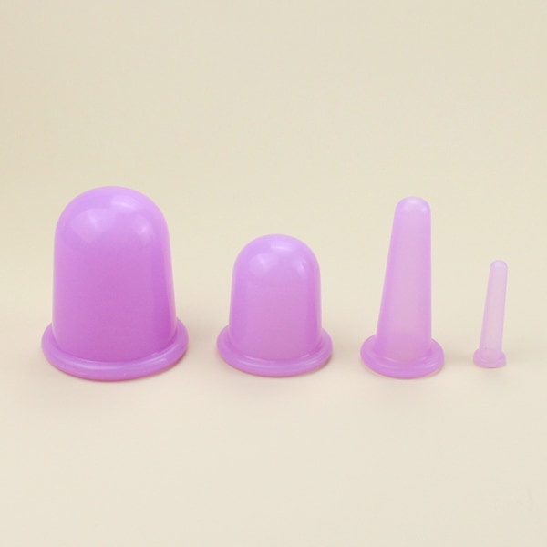 Koppning - vakuumkoppar för massage / cellulitbehandling 4-pack purple
