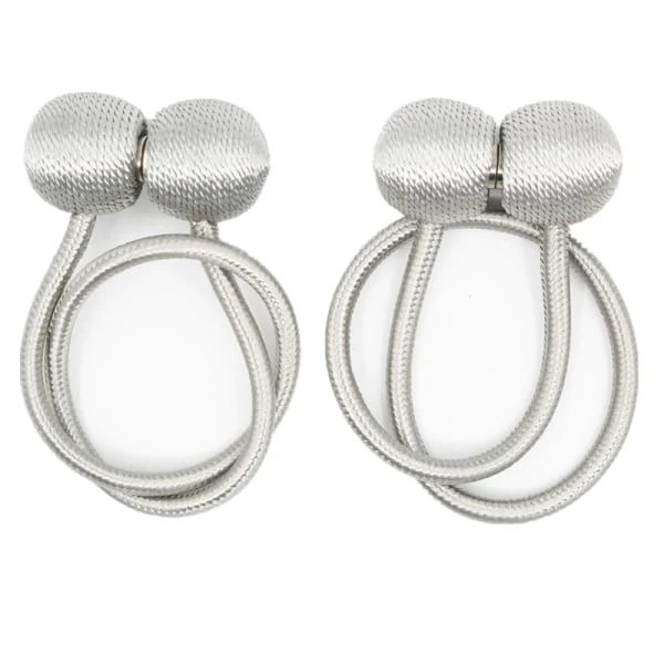 /EA/Magnetisk gardinhållare Silvergrå 2-pack