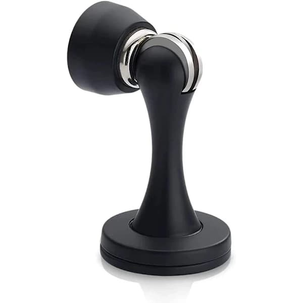/EA/Magnetisk dørstopper, sort dørstopper, væg- og gulvmonteret magnet