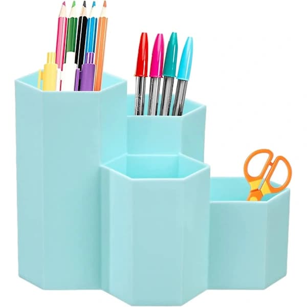 /EA/Hexagonal penholder, hexagonal penholder i plast, penneholder