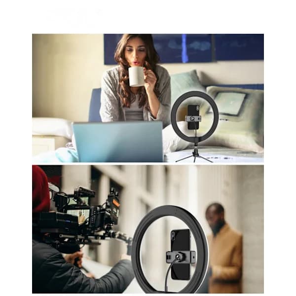 /EA/Ring Light 10 tommer LED Selfie Stick Ringlampe