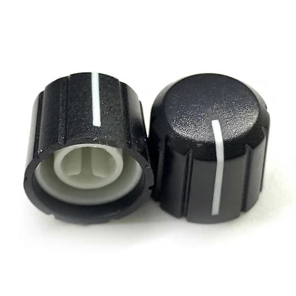 /EA/10 st Potentiometer Kontrollknappar För Elgitarr Volym Tonknappar Svart D Typ 6mm