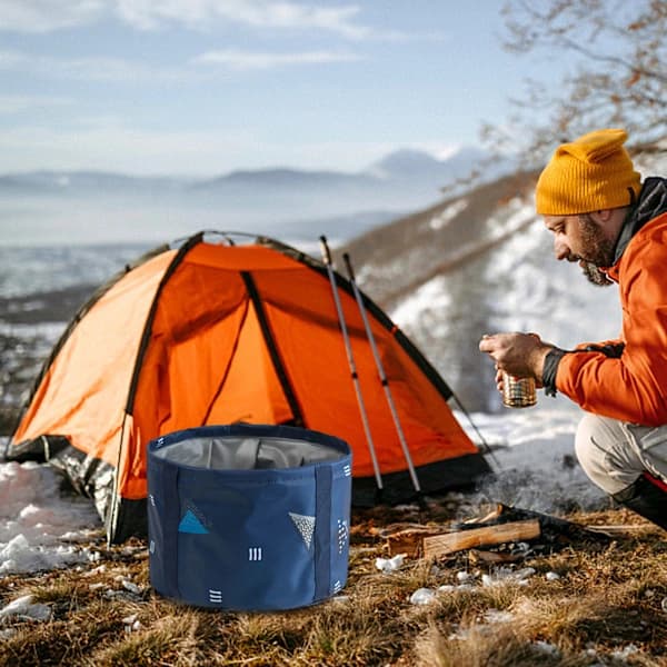 /EA/Sammenleggbart fotbadkar Bærbart sammenleggbart reisefotbadkar Sammenleggbar vannbøtte for campingvask