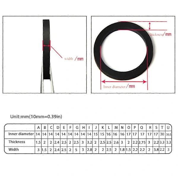 /EA/1,5-3 mm tykkelse bredde transmissionsgummibælte til Walkman Repeater 15-2,5-2 mm