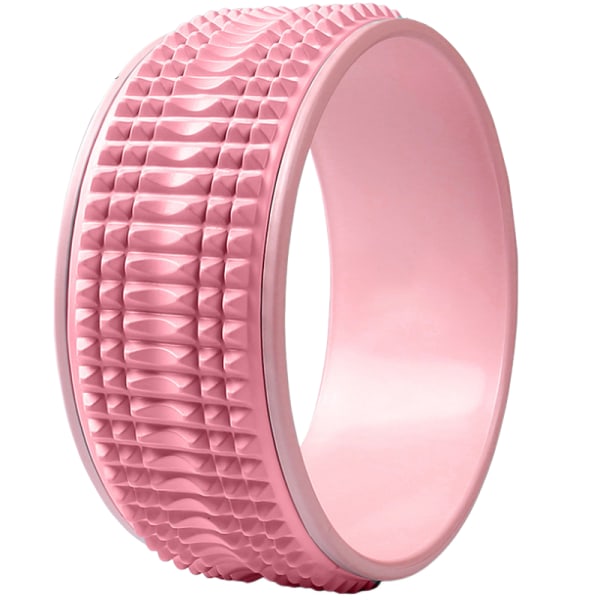 Back Roller - Bakhjul för djup vävnadsmassage, Roller Wheel för ryggsmärta, Yoga Wheel, Back Stretcher & Foam Roller för Back Stretching pink
