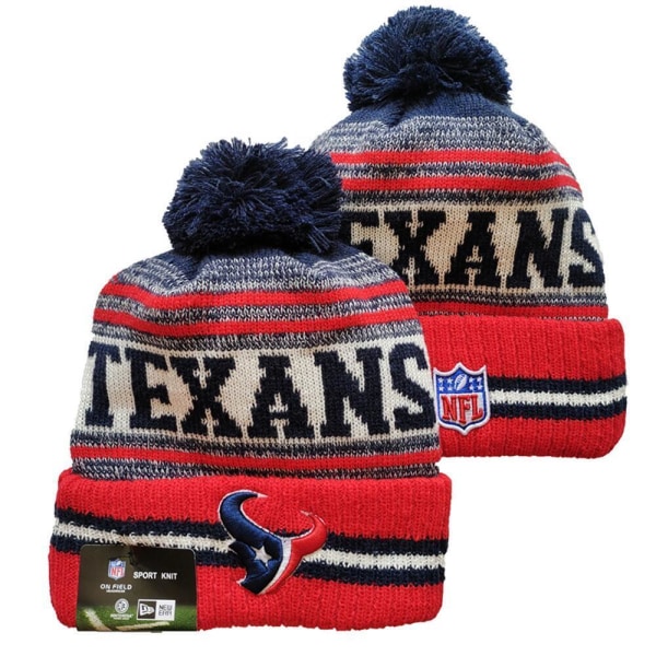 NFL Aldult Unisex American Football Sport Strik Beanie Hat Fleeceforet En størrelse passer til de fleste Houston Texas