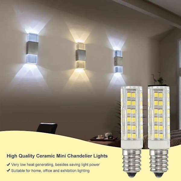 /EA/E14 LED-lamper, Komfyrhette-lampe, Maislampe, 4-pakning E14 LED-lamper, E14 LED-lampe Kald Hvit, E14 5W LED Maislampe
