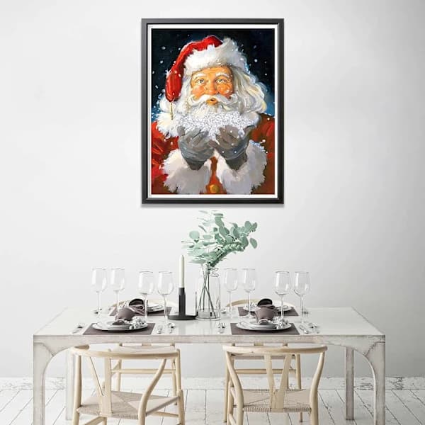 /EA/（16）DIY Diamantmaleri Julesett, 5D Julebroderi D
