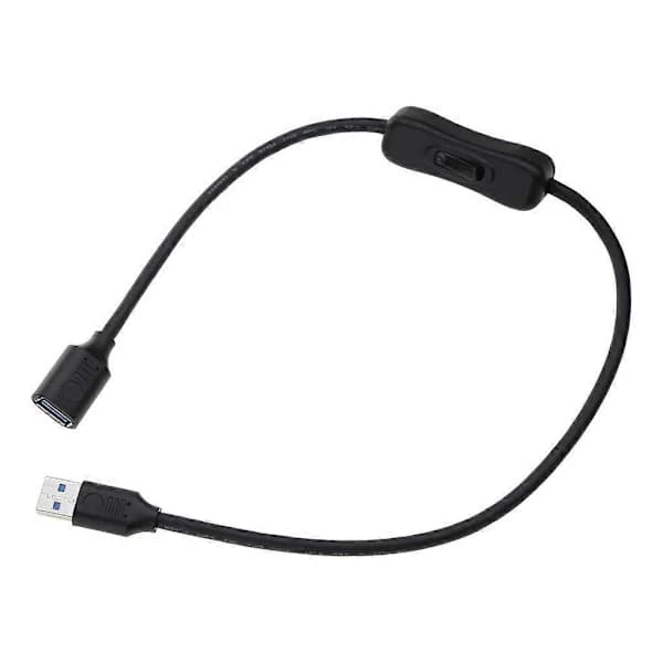 /EA/Data Sync-kabel USB3.0 Forlængerledning USB Forlængerkabel med ON OFF-kontakt 0,5m