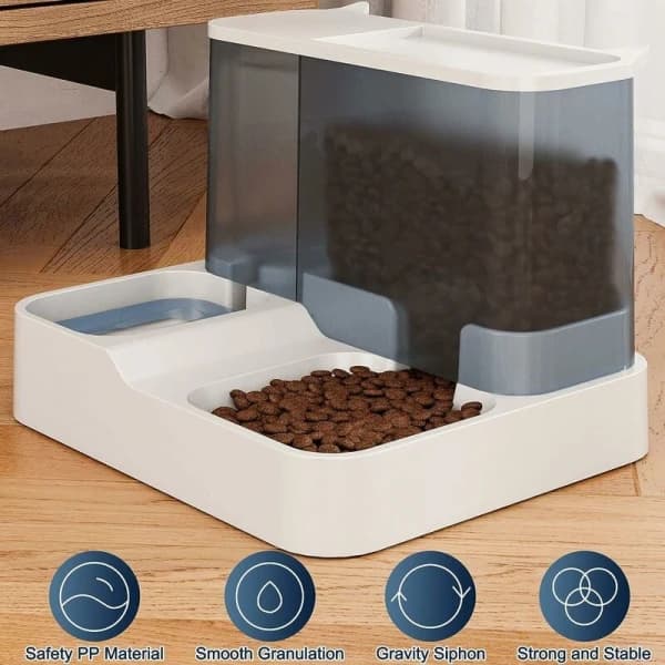 /EA/Automatisk lille kæledyrsfoder og vanddispenser 2 i 1 - 3L - Blå