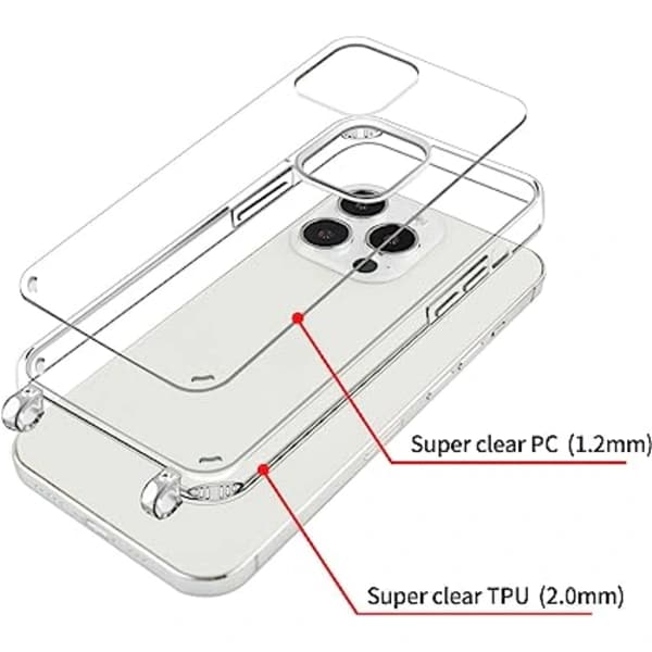 /EA/Etui med snor til iPhone 13 Pro, transparent etui
