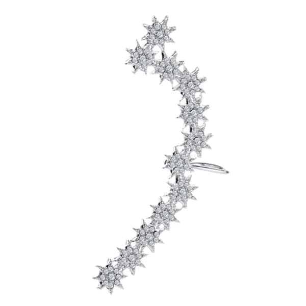 /EA/Stjerneformede clip-on øreringe, glitrende rhinestone øreringe til kvinder