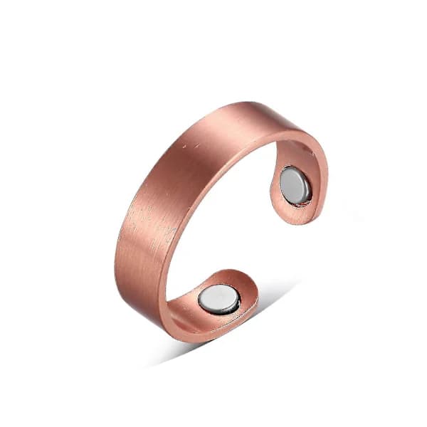 /EA/99,9% Koppar Magnet Ring - Trendig Enkel Öppen Energi Ring Par Stil