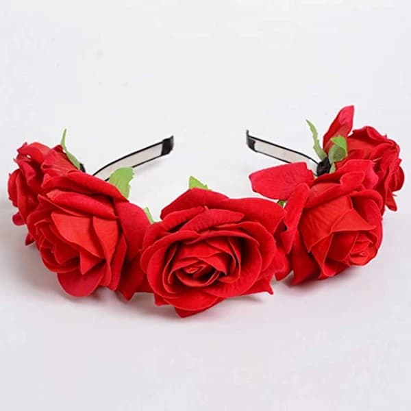/EA/Bryllup Brudepike Brud Blomst Rose Tiara for Barn a