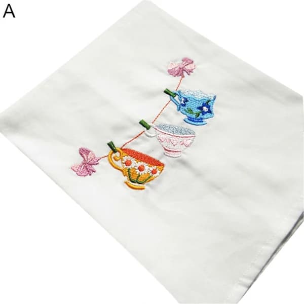 /EA/Diskhandduk Broderad Mjuk Bomull Delikat Textur Handduk för Sovsal A