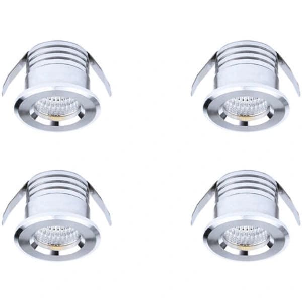 /EA/Sett med 4 mini innfelte LED-spotlights, 3 W,