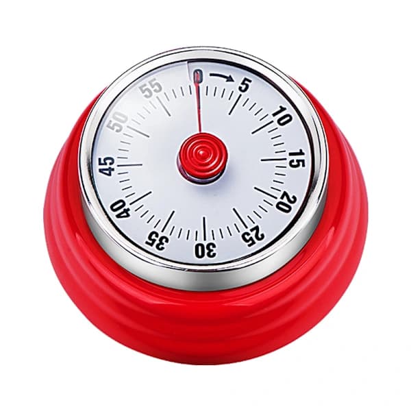 /EA/Timer Retro rød Metal