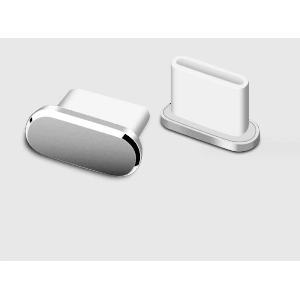/EA/Silverfärgad 4-pack USB C dammskydd Typ C dammskydd Kompatibel