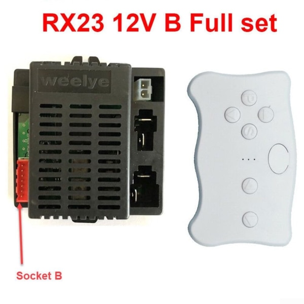 RX7-RX37 6V/12V/24V Børnedrevet bilkørsel 2,4G Bluetooth-fjernbetjening og modtagersæt Kontrolbokstilbehør (RX23 B 12V Komplet 1 set