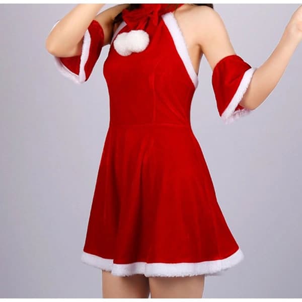 /EA/##/XL, Julekjolebluse topp kappe festkjole##/