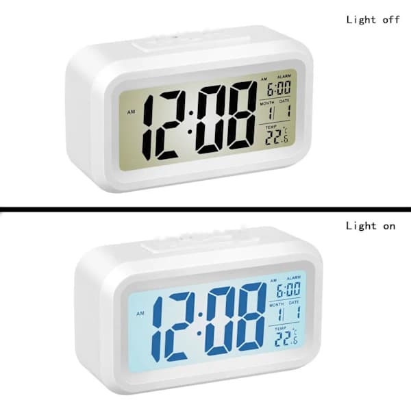 /EA/Kreativ intelligent LED-väckarklocka digital display stor snooze