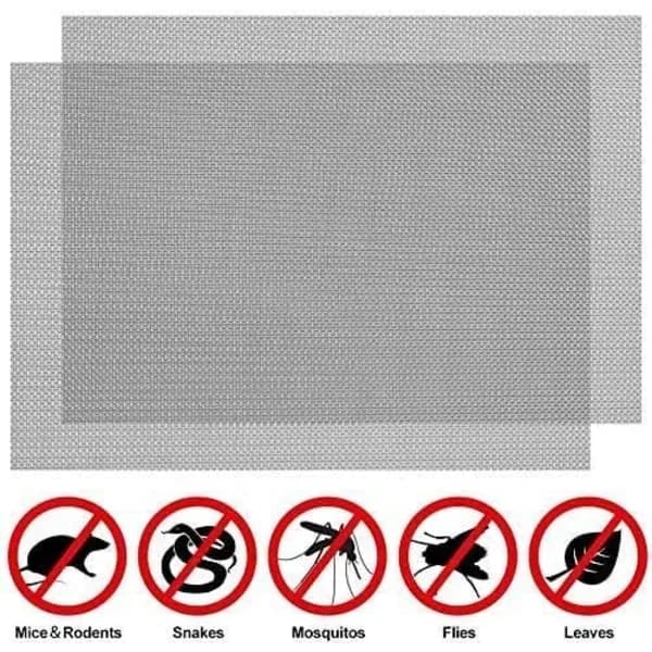 2 stk rustfrit stål 20 mesh ventilationsgitter i metal insektsnet