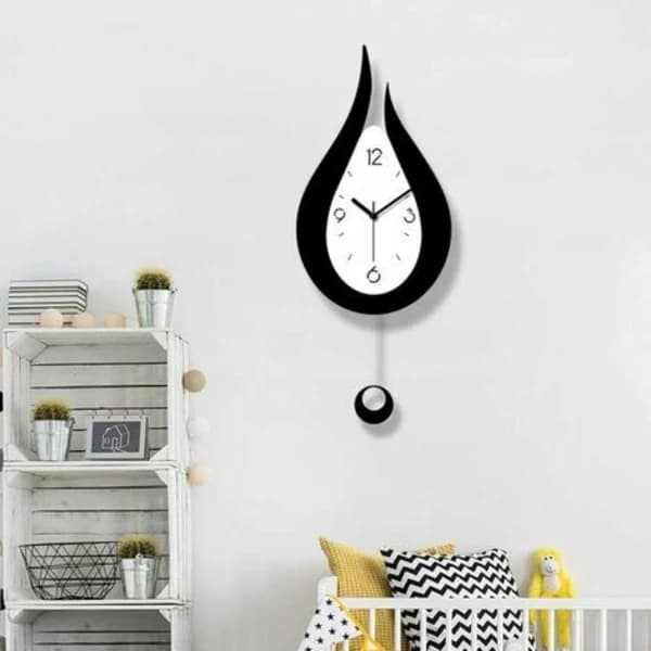/EA/Väggklockor Tysta vattendroppar Swing Väggklocka Modern Design Nordisk Stil Vardagsrum Väggklockor Mode Kreativ B