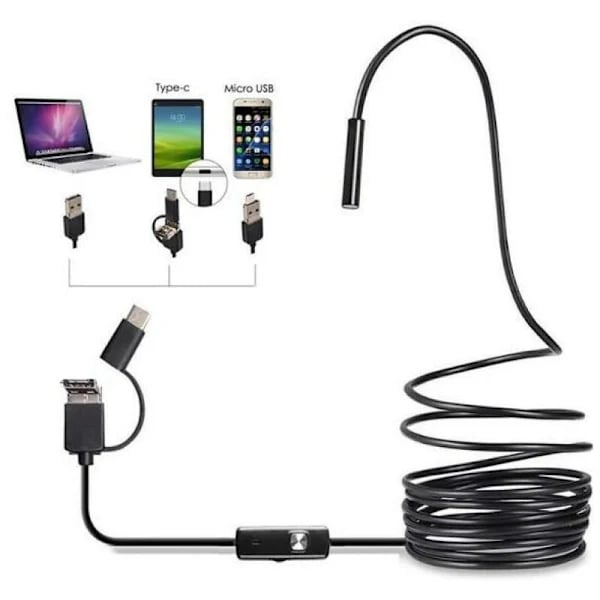 /EA/3,5 m blødt kabel mobiltelefon endoskop kamera 7 mm1 5 m linse understøtter USB Type-c / USB interface til Android computer