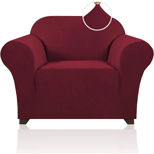 /EA/1 st (1-sits stol, vin) hög stretch överdrag för 1-sits kudde