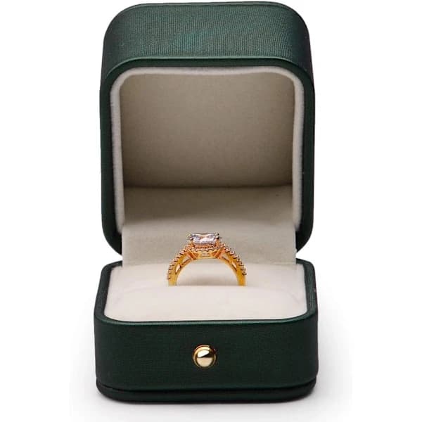 /EA/PU Läder Smyckeskrin Förslag Ring Presentförpackning Vitrin B