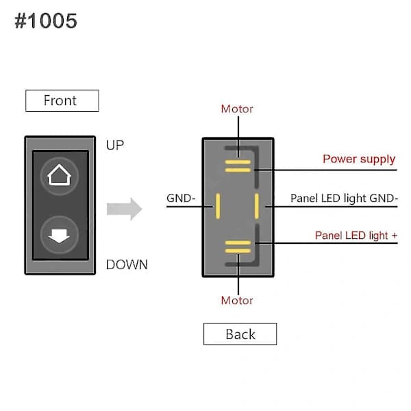 /EA/Vindusbryter DC 12V 24V Universal 6-pins Bil Elektrisk Vindusbryter