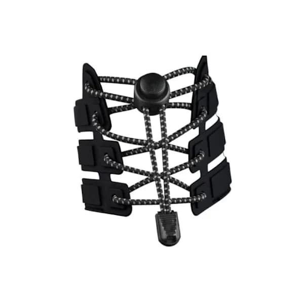 /EA/[3-pak Sort] Selvlåsende Elastiske Snørebånd, Reflekterende