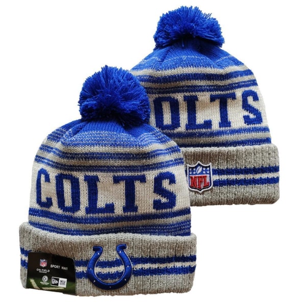 NFL Aldult Unisex American Football Sport Strik Beanie Hat Fleeceforet En størrelse passer til de fleste Indianapolis Colts