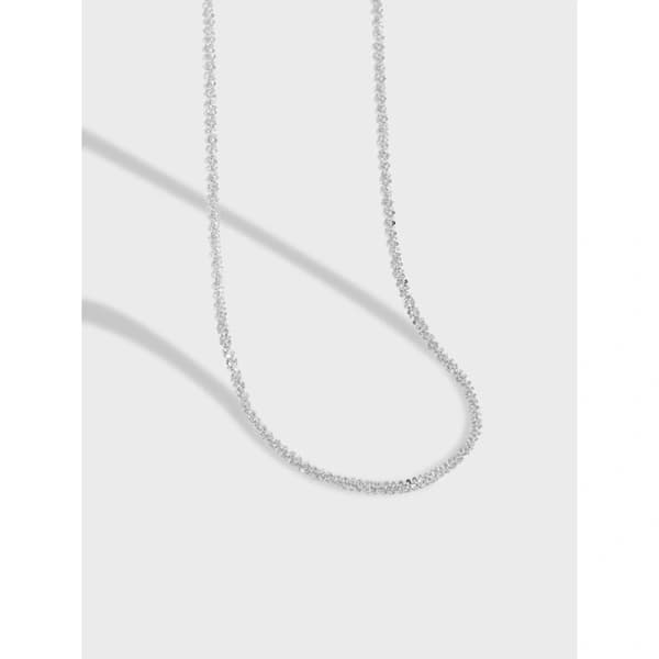 /EA/1 st silverfärgad minimalistisk glitterkål blomkedja