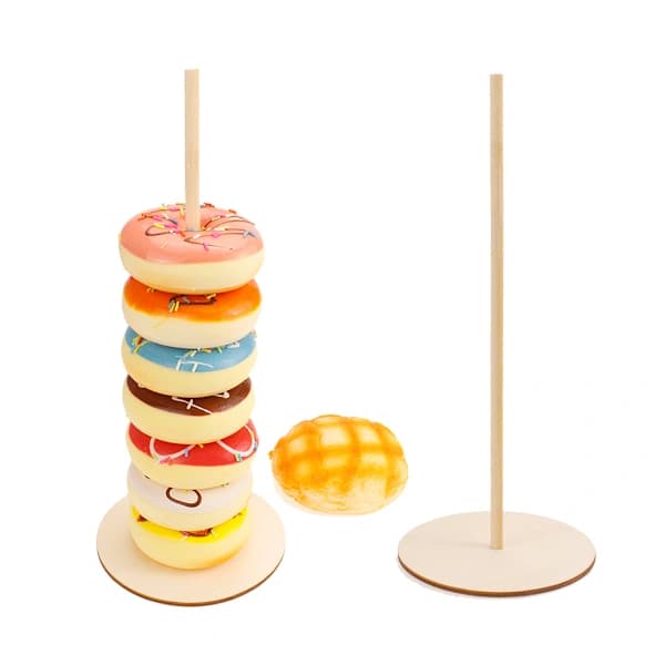 /EA/1 st Trä Donutvägg för Visning av Söta Godis Rustik Bröllopsdekoration