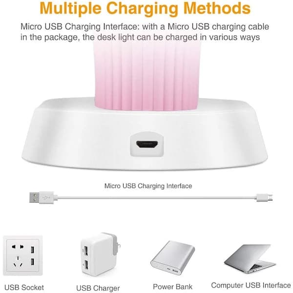 /EA/Børnebordslampe, LED-bordslampe, dæmpbar sengelampe med touch S